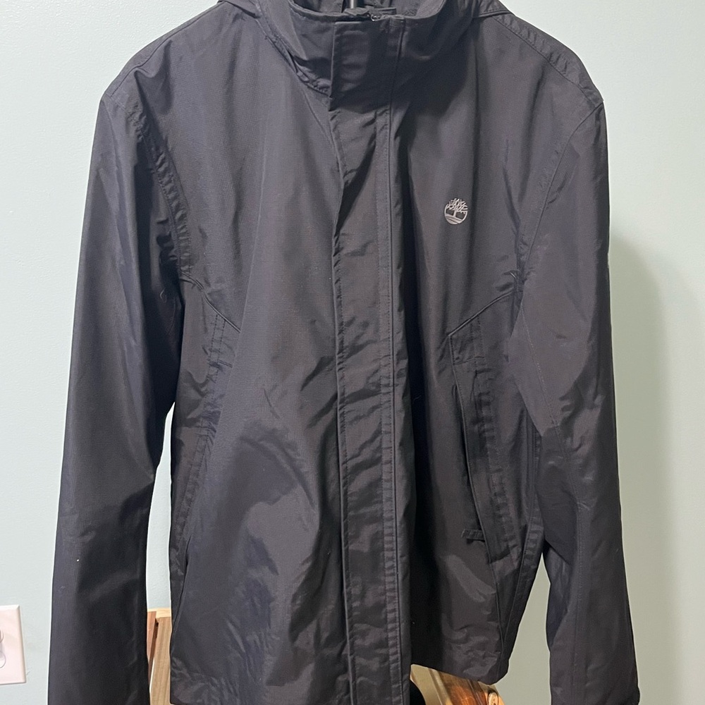 Timberland Men's Black Waterproof Hooded Jacket